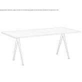 Rectangular table made of steel and wood Schoten