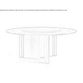 Round, reconstructed marble table with Lazy Susan Horsley