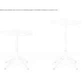 Round table in die-cast aluminum with drop-down leaf Cimislia