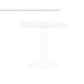 Round table made of aluminum and wood Bruino