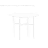 Round table in stainless steel and wood Anguix