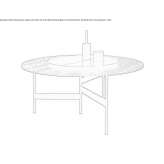 Round table made of glass and steel Fontoy