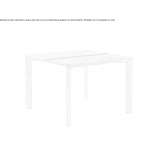 Square table made of solid wood Prevost