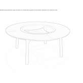 Round wooden table for the living room Wedowee