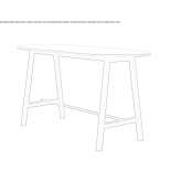 Tall, oval ash table Panciu