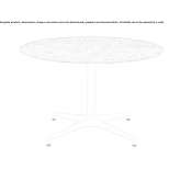 Round marble table with 4 star base Gedling