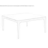 Square crystal table Quimper