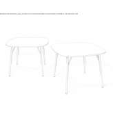 Square table Ruffia