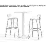 High table made of solid wood Gulyazi