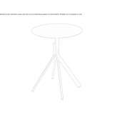 Round steel table Berson