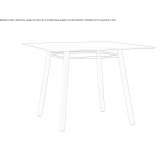 Square wooden table Douvrin