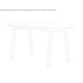 Oval ash table Panciu