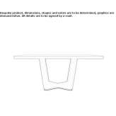 Square oak dining table Bocsig