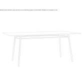 Rectangular steel table Douvrin