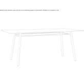 Rectangular wooden table Douvrin