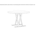 Round table made of steel and wood Vzmorye