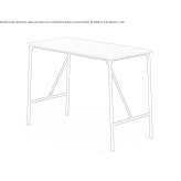 Folding rectangular high table Topojan