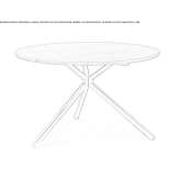 Round oak table with steel base Coishco