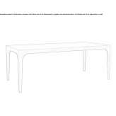 Extendable rectangular oak table Gandino