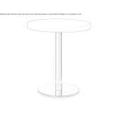 Round table made of melamine-coated chipboard Neidling