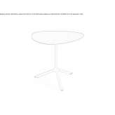 Steel table with 3-star base Inwood