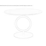 Round table in MDF and steel Nikiti