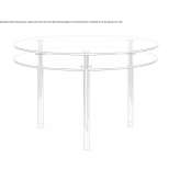 Round crystal table Furci