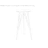 Round wooden high table Fermo