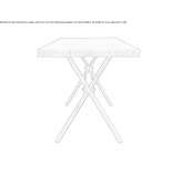 Rectangular, high table made of oak wood Angicos