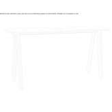 Rectangular wooden high table Peccioli