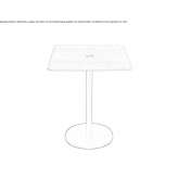 Square table made of steel and wood Solarana