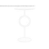 Wysoki stół ze stali i MDF Nikiti