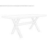 Rectangular oak table Angicos