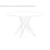 Round table made of beech wood Iwade