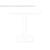 Square table made of lacquered MDF Richland