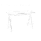 Rectangular metal high table Poing