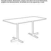 Rectangular table with a steel base Stanford