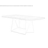 Table made of steel and wood Calimera