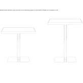 Square metal table Rethymno