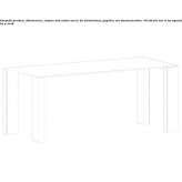 Rectangular plate table Senov