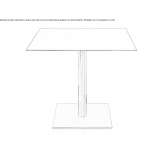 Square table made of melamine-coated chipboard Neidling