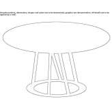 Round, painted metal table Langen