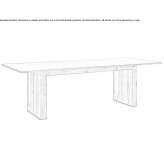 Rectangular table made of wood and glass Andenes