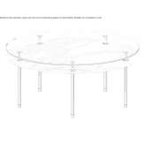 Round marble table Furci