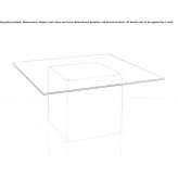 Square polyethylene table with light Boling