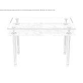 Rectangular marble table Furci
