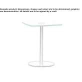 Square table made of glass and steel Letcani