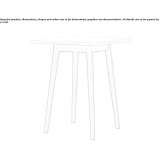 Square beech table Brockway