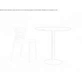 Round table made of steel and wood Letham