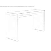 Rectangular high table made of laminate Sosnovka